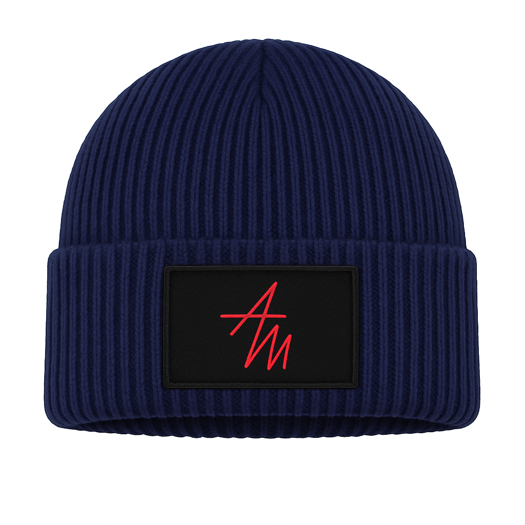 AM LOGO PATCH BEANIE