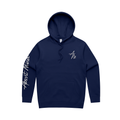 NAVY SCRIPT HOODIE