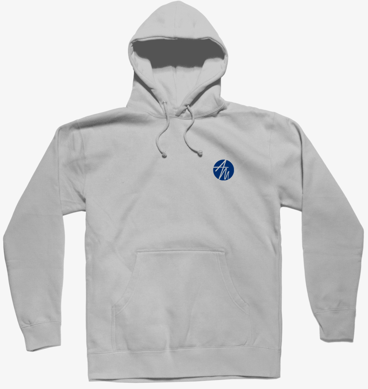 GREY AM LOGO HOODIE
